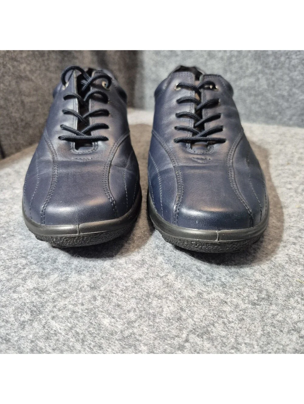 HOTTER Tone ENGLAND us 9.5 Navy Leather Comfort Concept Sneaker Shoe